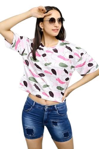 PERFECTPIVOT Women's Cotton Blend Tie-Dye Printed Top for Women Western Tees Travel, Casual, Night Wear Western Tops