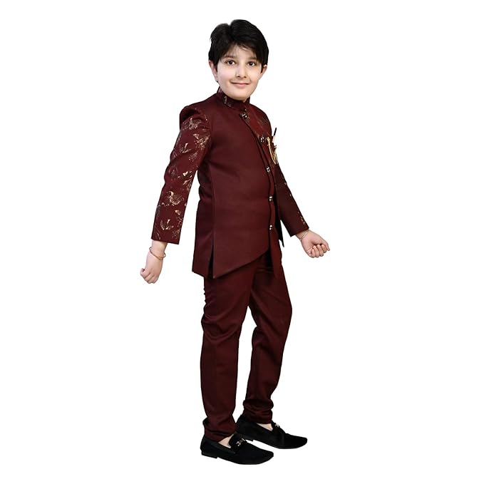 ZOLARIO Sherwani for Kids Boys, Ideal for Birthday, Marriage, Diwali and Other Functions. _ 8-9 years