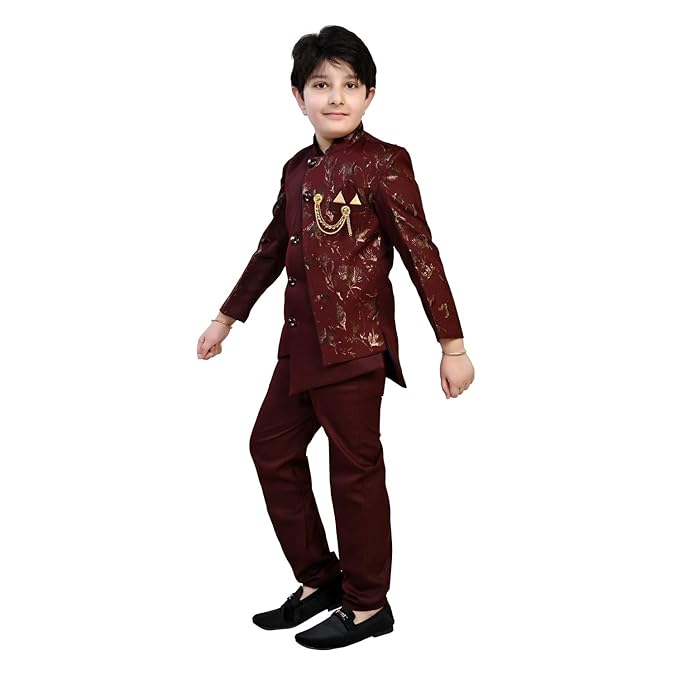 ZOLARIO Sherwani for Kids Boys, Ideal for Birthday, Marriage, Diwali and Other Functions. _ 8-9 years