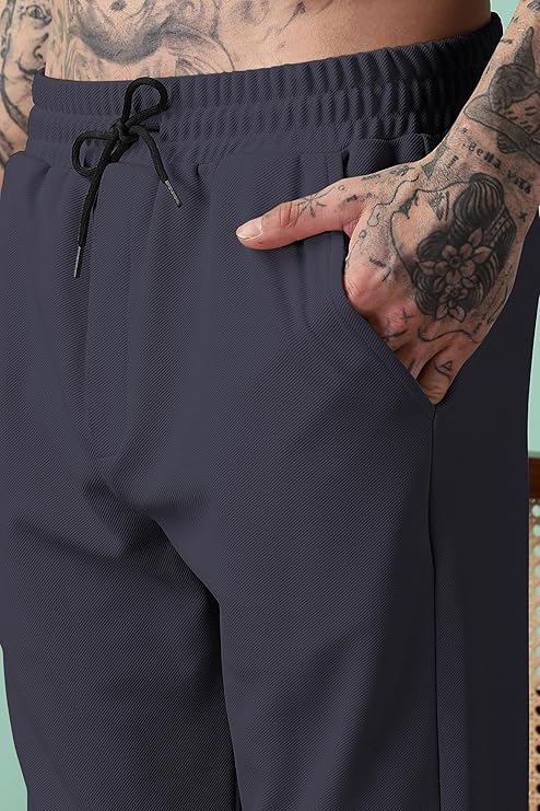 Urban Buccachi Men's Polycotton Straight Fit Track Pants | Mid-Rise with Flexi Waistband | Comfortable Active & Lounge Wear _ Size L