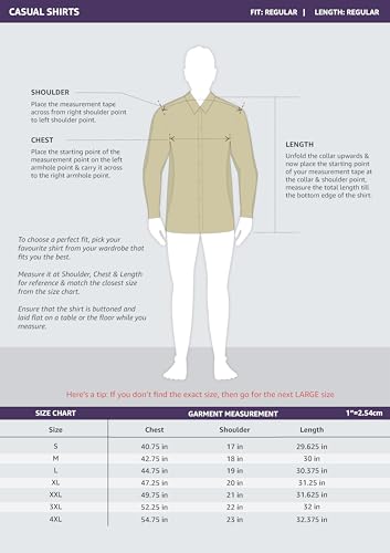 Symbol Premium Men's Casual Cotton Denim Shirt (Regular Fit) (Mid Indigo_M)