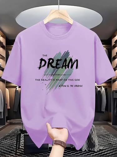 Lymio Men T-Shirt || T Shirt for Men (T-50-Purple-M)