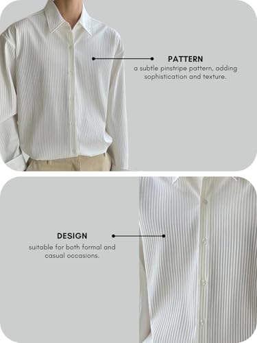 GRECIILOOKS Popcorn Regular Fit Formal Shirt for Men (Gl-Ms-6155-S-White)