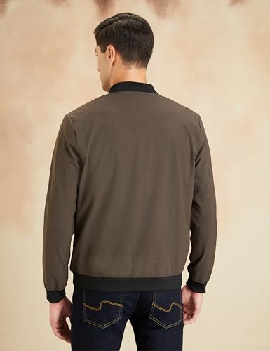 Symbol Premium Mens Smart Casual Fully Lined Mild Polyester Blend Standard Length Winter Jacket (Regular Fit) (SP-M-S24-JK-100_Brown_XL)