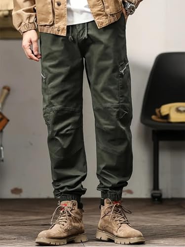Lymio Men Cargo || Men Cargo Pants || Men Cargo Pants Cotton || Cargos for Men (Cargo-91-M) Green