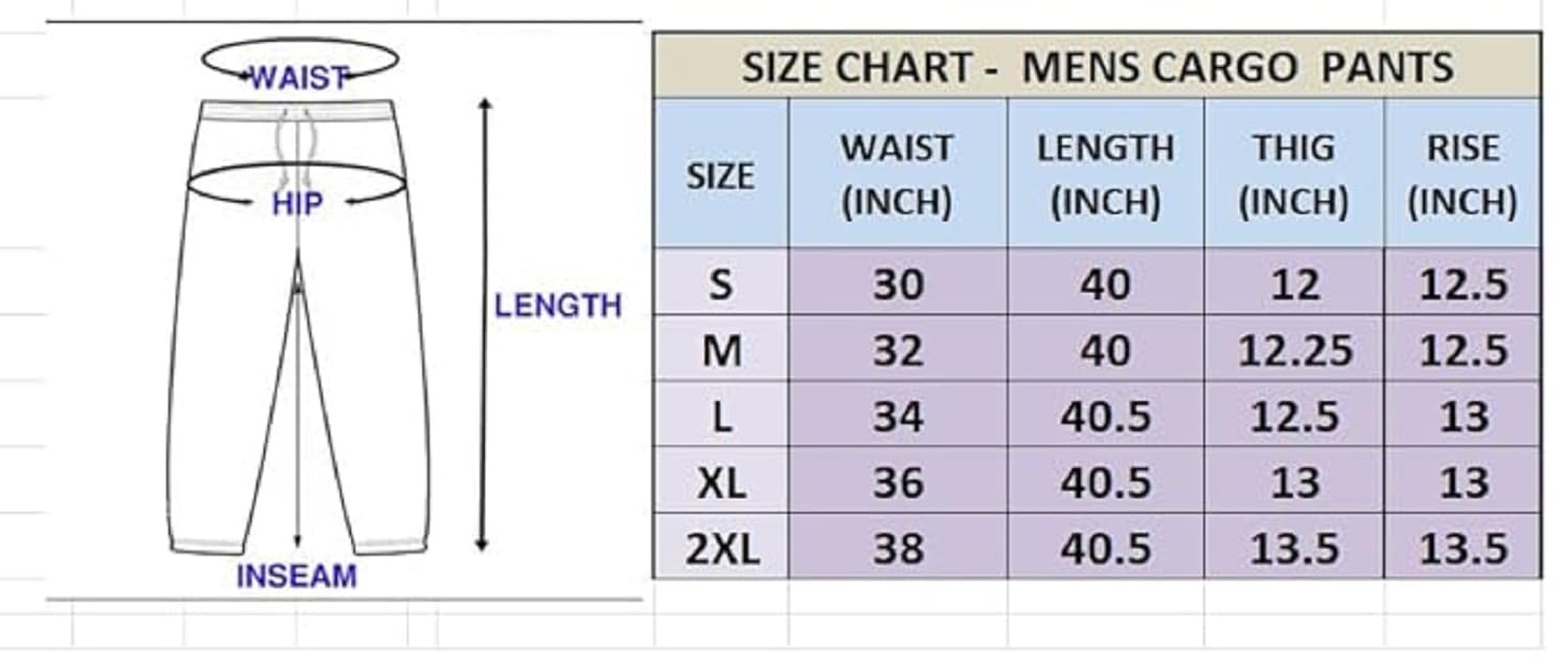 Lymio Mens Mid Rise Cargo Pants Cotton Loose Fit Drawstring Waist Long Olive Green (Cargo-01-04) S