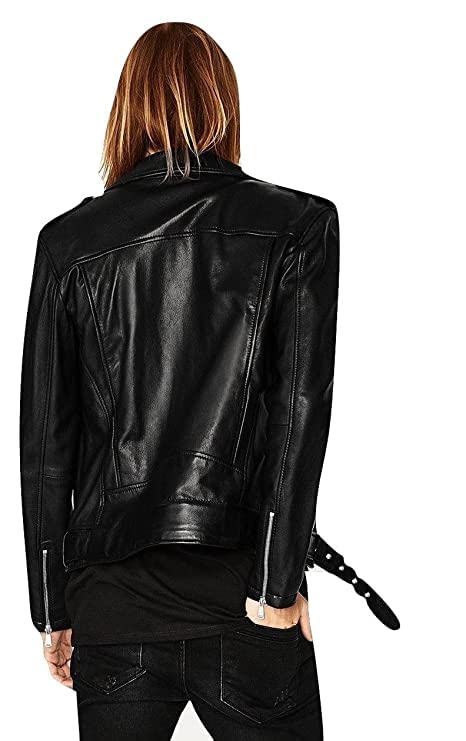 Leather Retail Faux Leather Men's Standard Length Biker Jacket Black Xl