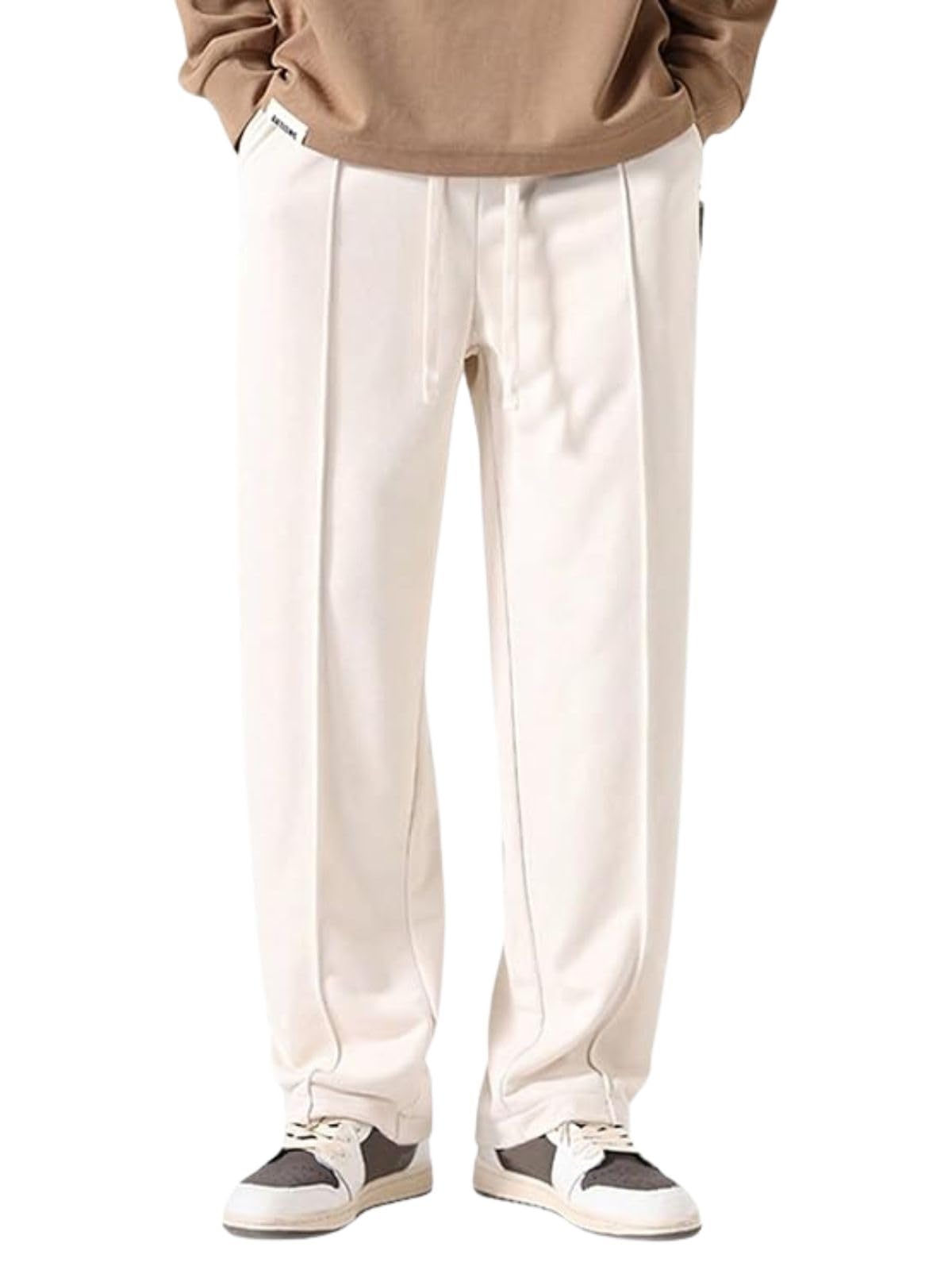 GRECIILOOKS Regular Fit Track Pant for Men (Gl-Tp-1011-S-White) | Rise Style: Mid Rise