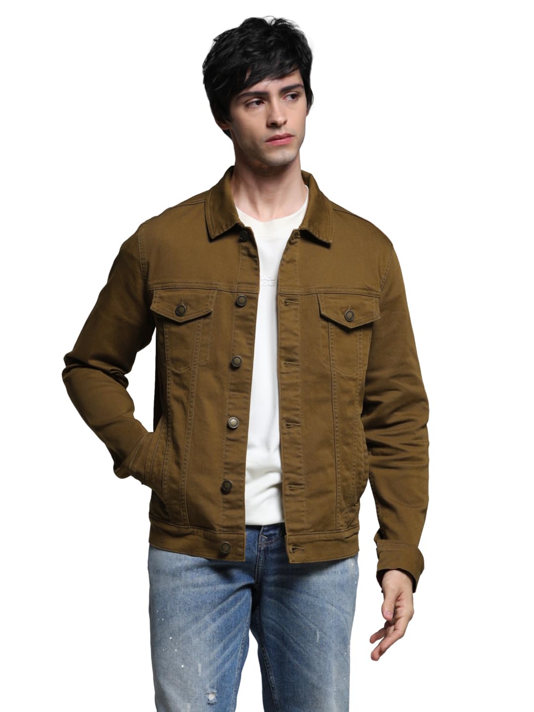 JACK & JONES Men Regular Fit Brown Jacket