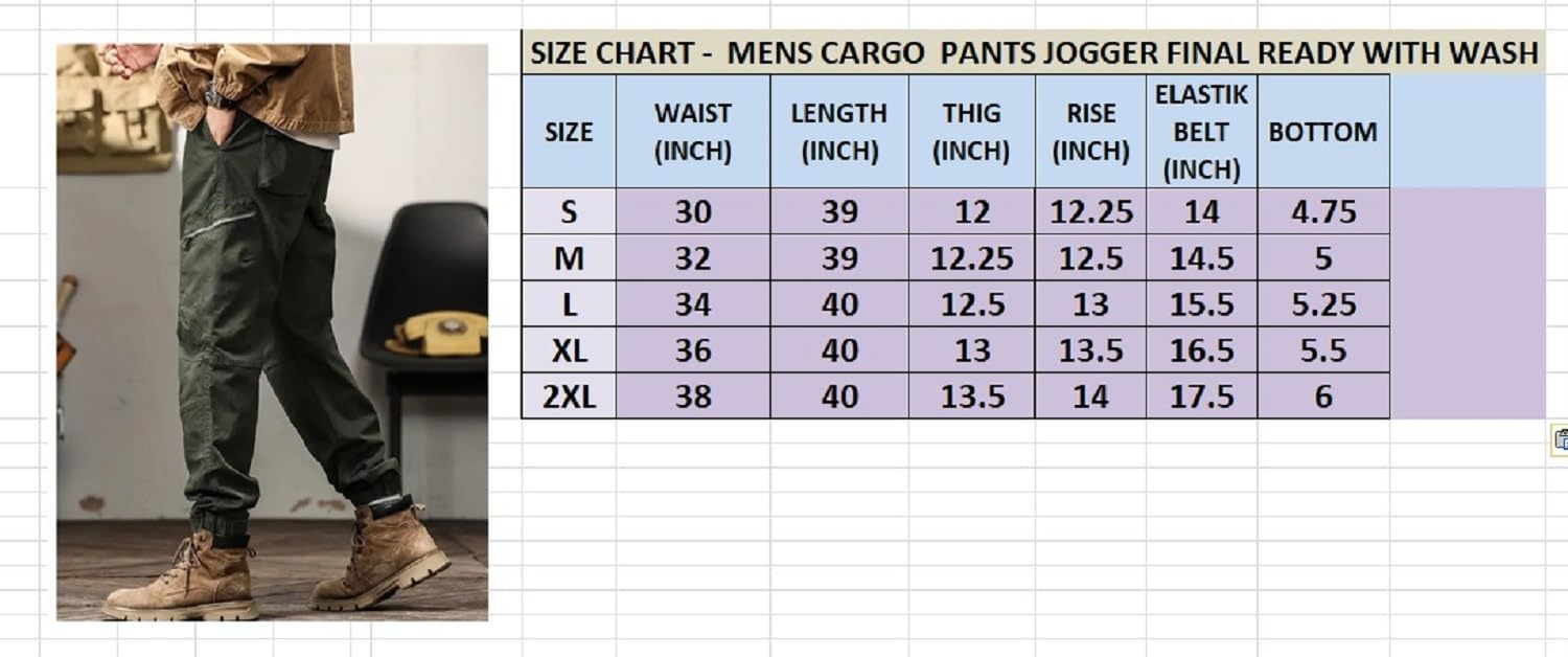 Lymio Men Cargo || Men Cargo Pants || Men Cargo Pants Cotton || Cargos for Men (Cargo-91-M) Green