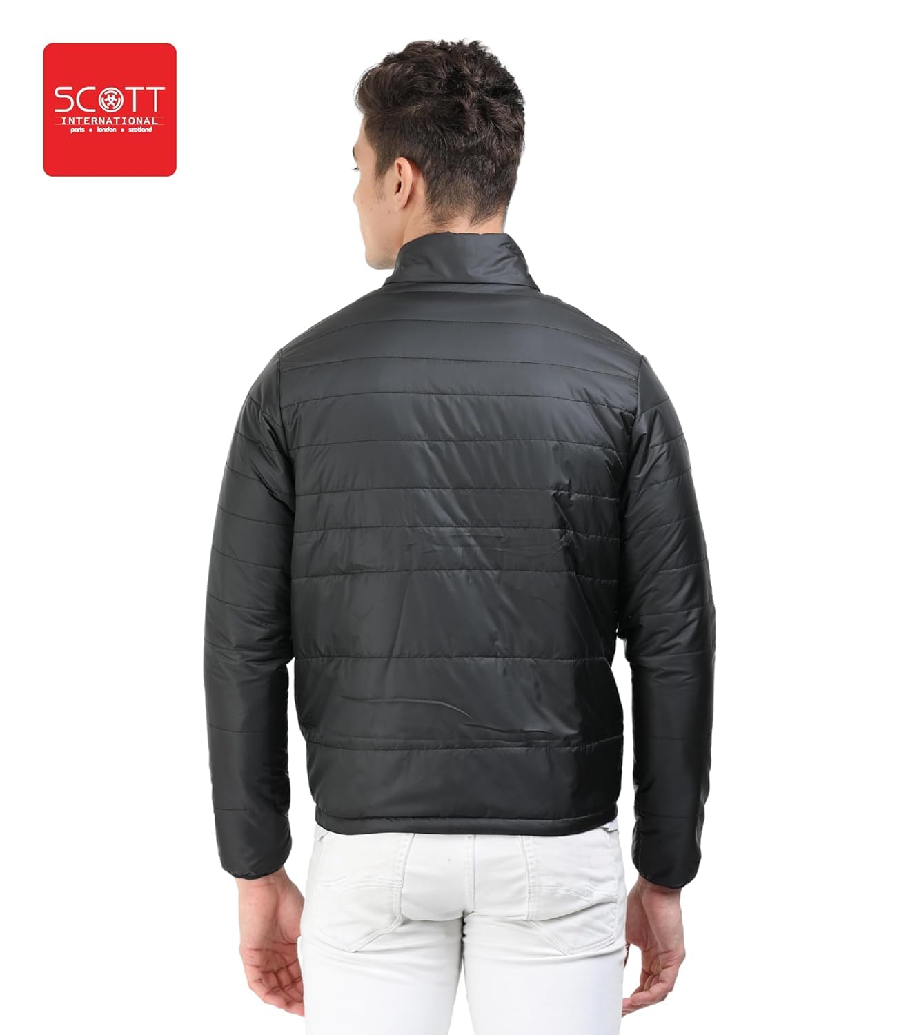 Scott International Winter Jacket for Men Bomber Jacket Mens Nylon Quilted standard length Puffer Jacket Full Sleeve Mens Jacket Monsoon Jackets for Men All Weather Jacket for Men