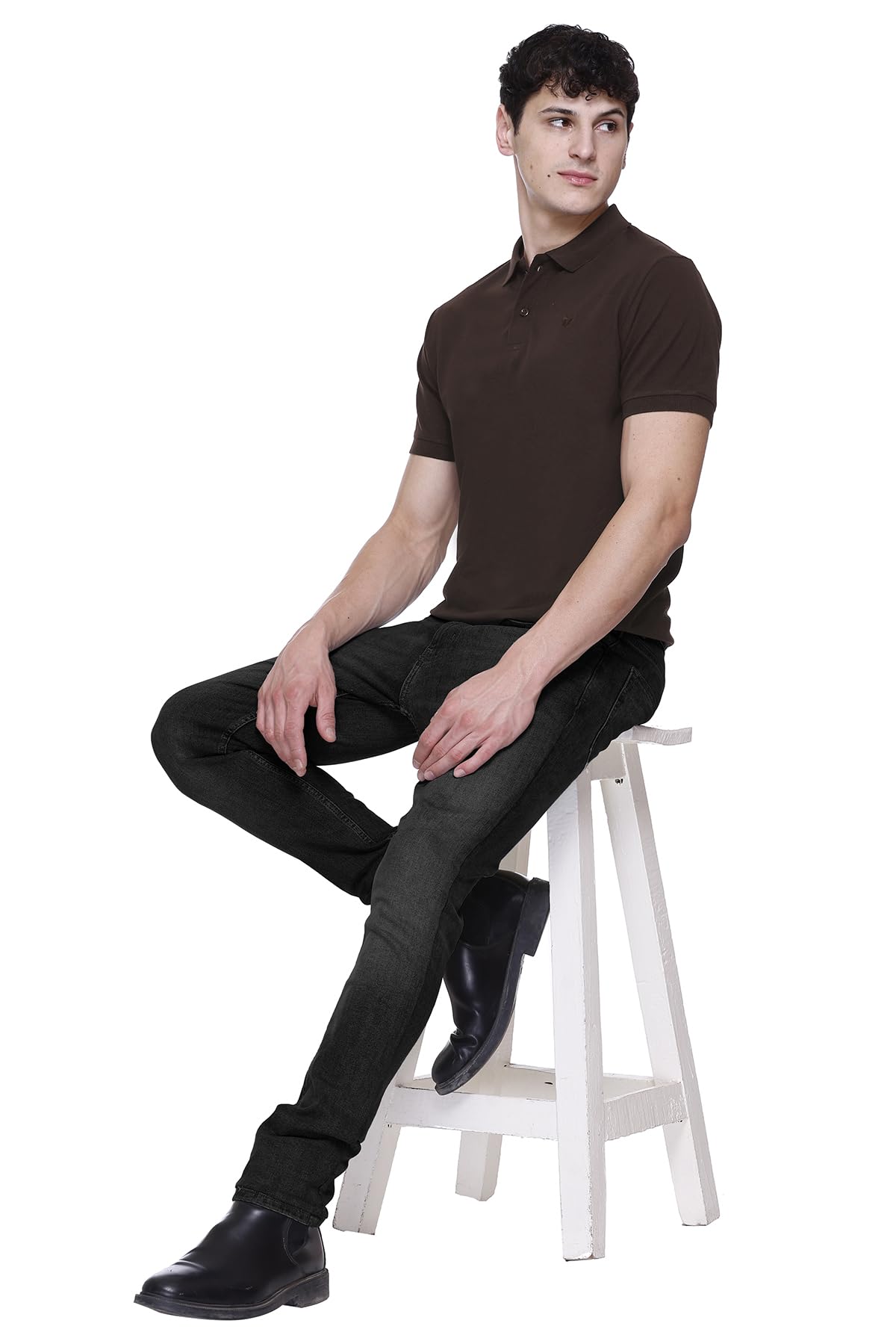 GODFREY Polo t Shirt for Man with Pocket Coffee