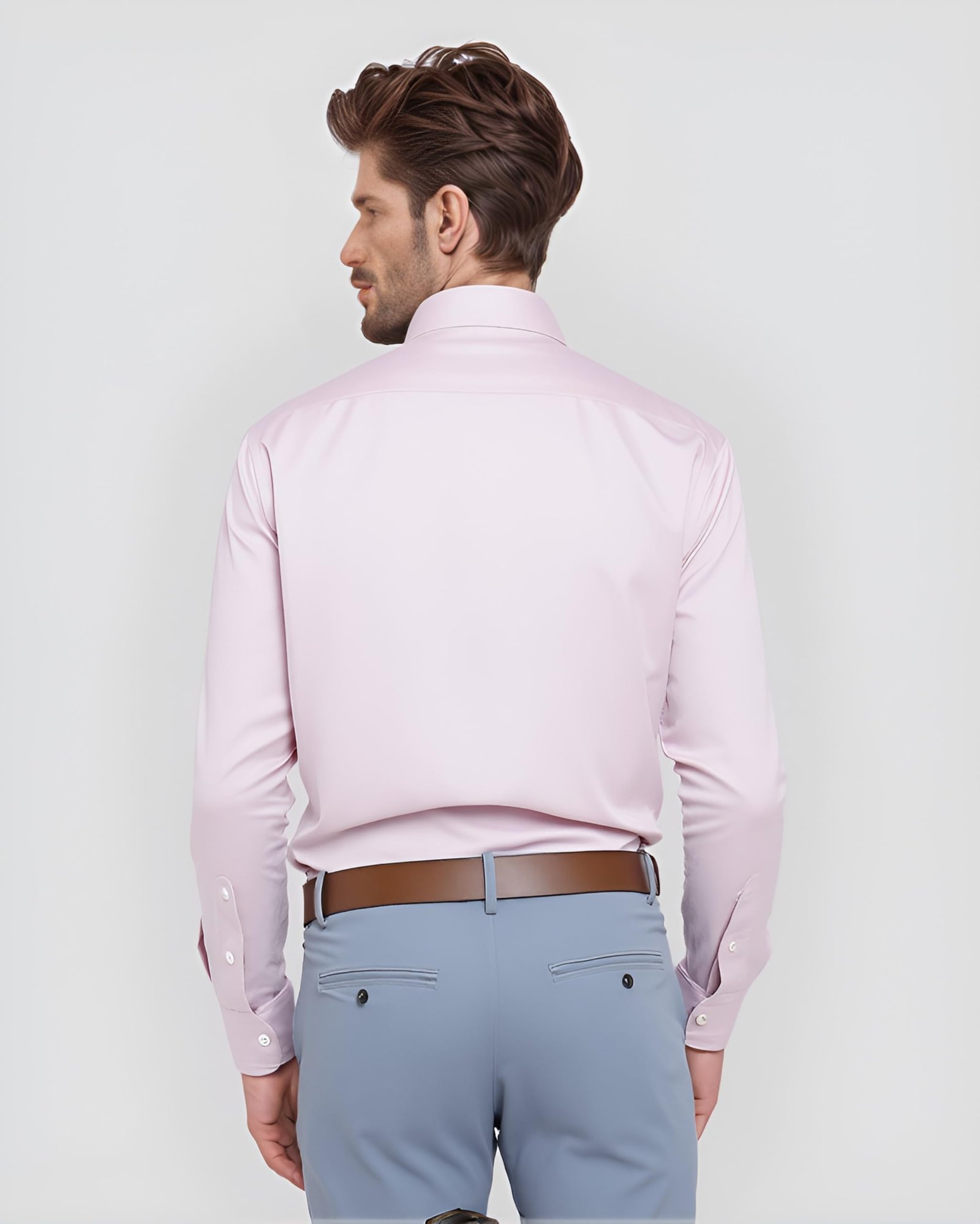 YSYB Dezines Men's Formal Shirt | Full Sleeve Office Wear Shirt | Cotton Blend Casual Shirt for Men, Color Pink, Size 42