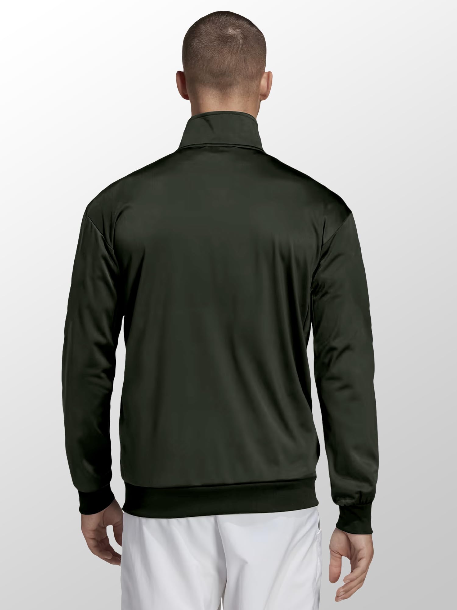 FTX Men Solid High Neck Dark Green Sports Jacket (840_3)_S