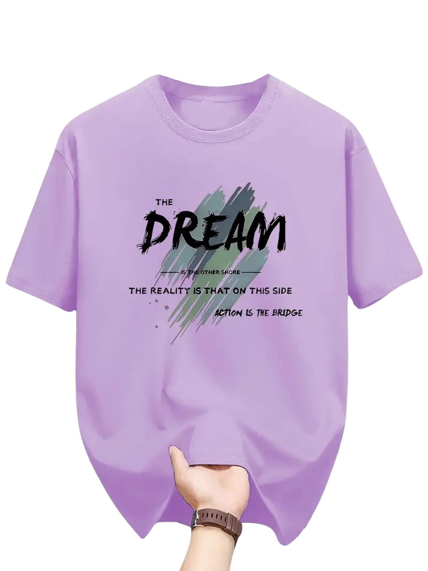 Lymio Men T-Shirt || T Shirt for Men (T-50-Purple-M)