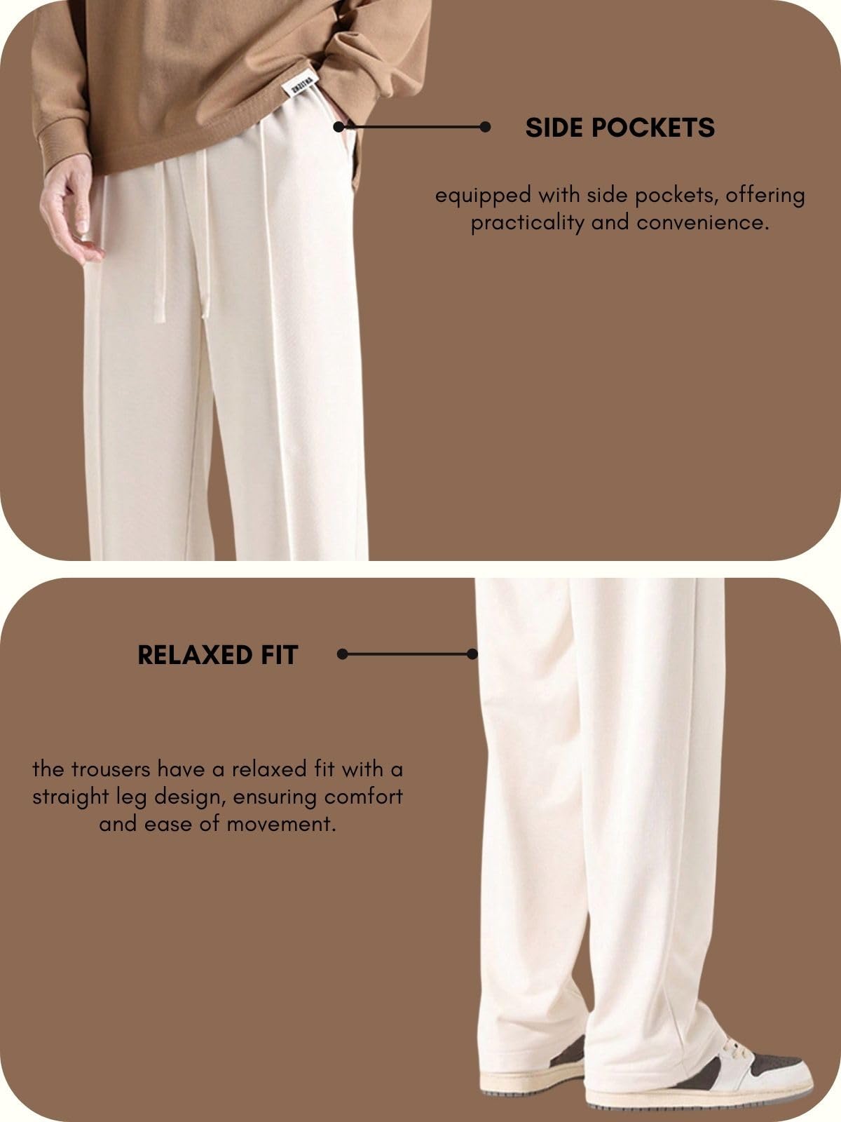 GRECIILOOKS Regular Fit Track Pant for Men (Gl-Tp-1011-S-White) | Rise Style: Mid Rise