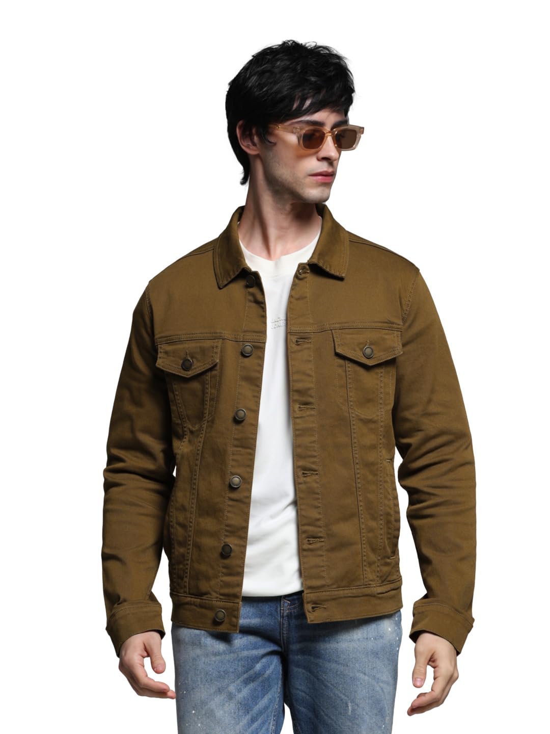 JACK & JONES Men Regular Fit Brown Jacket