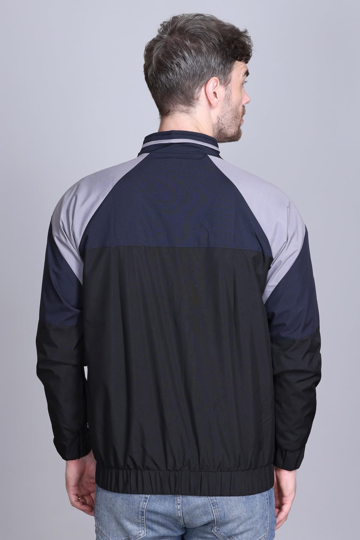 eKools Men's Winter Wear Nylon Windcheater Jacket (wind1-Black, Medium)