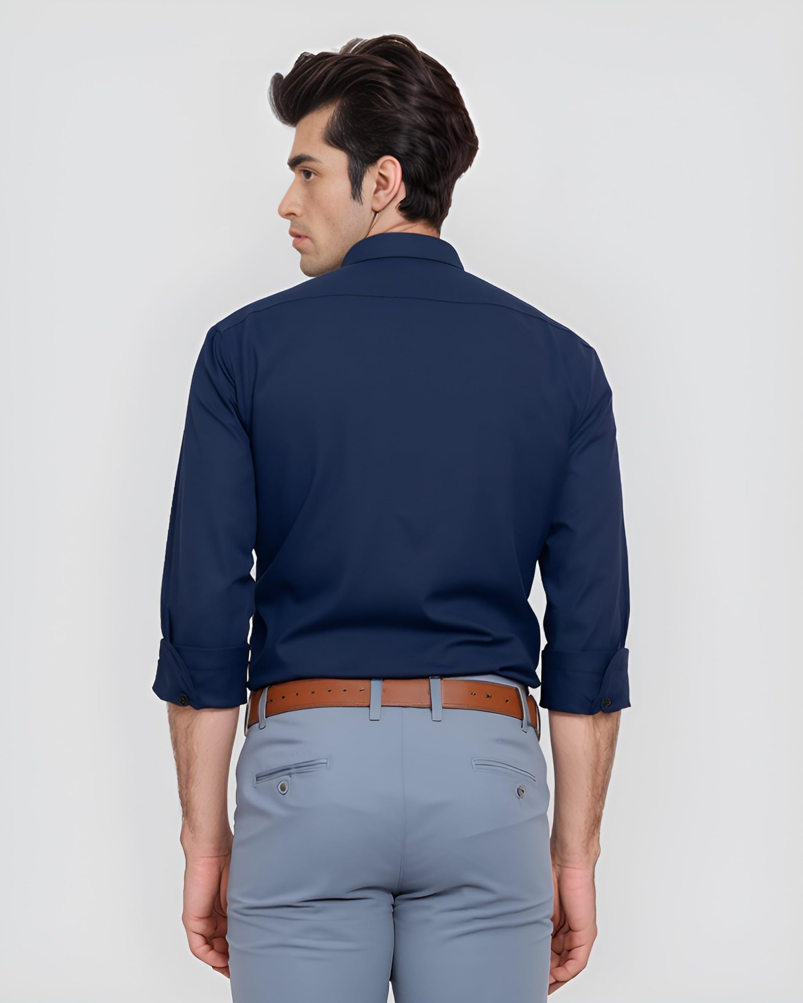 YSYB Dezines Men Formal Shirt | Full Sleeve Cotton Blend Shirt for Office, Party & Casual Stylish Shirts for Men, Color Blue, Size 38