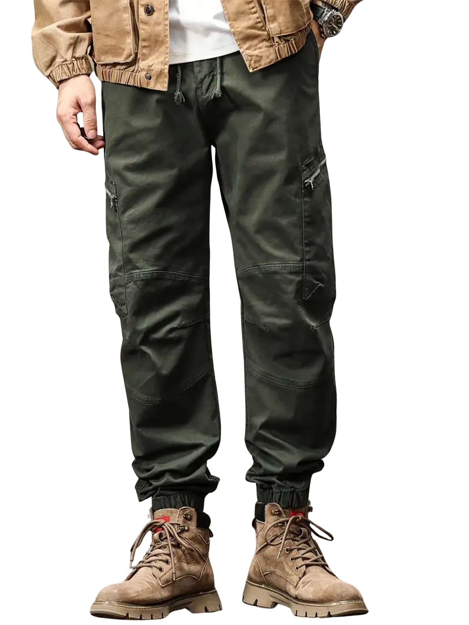 Lymio Men Cargo || Men Cargo Pants || Men Cargo Pants Cotton || Cargos for Men (Cargo-91-M) Green