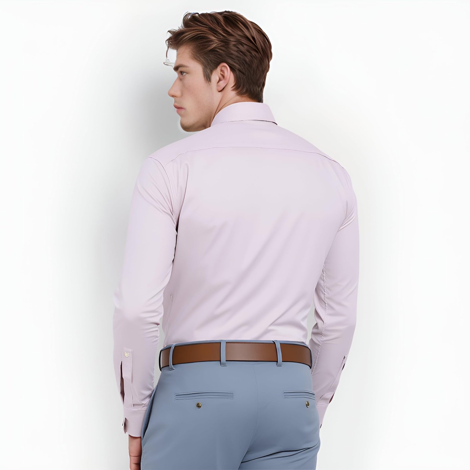 YSYB Dezines Formal Shirt for Men, Office Wear Cotton Blend Full Sleeve Shirt, Casul & Party Shirts for Men, Color Pink, Size 40