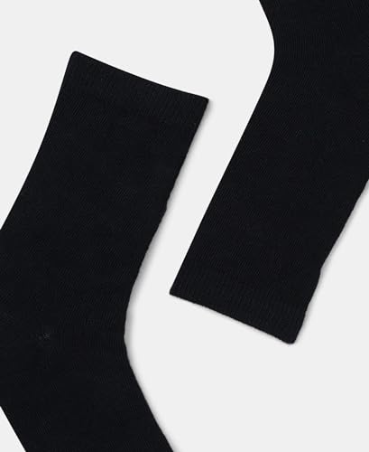 Jockey Kids Calf Length Cotton Socks 7800_Black_7-8 Yrs