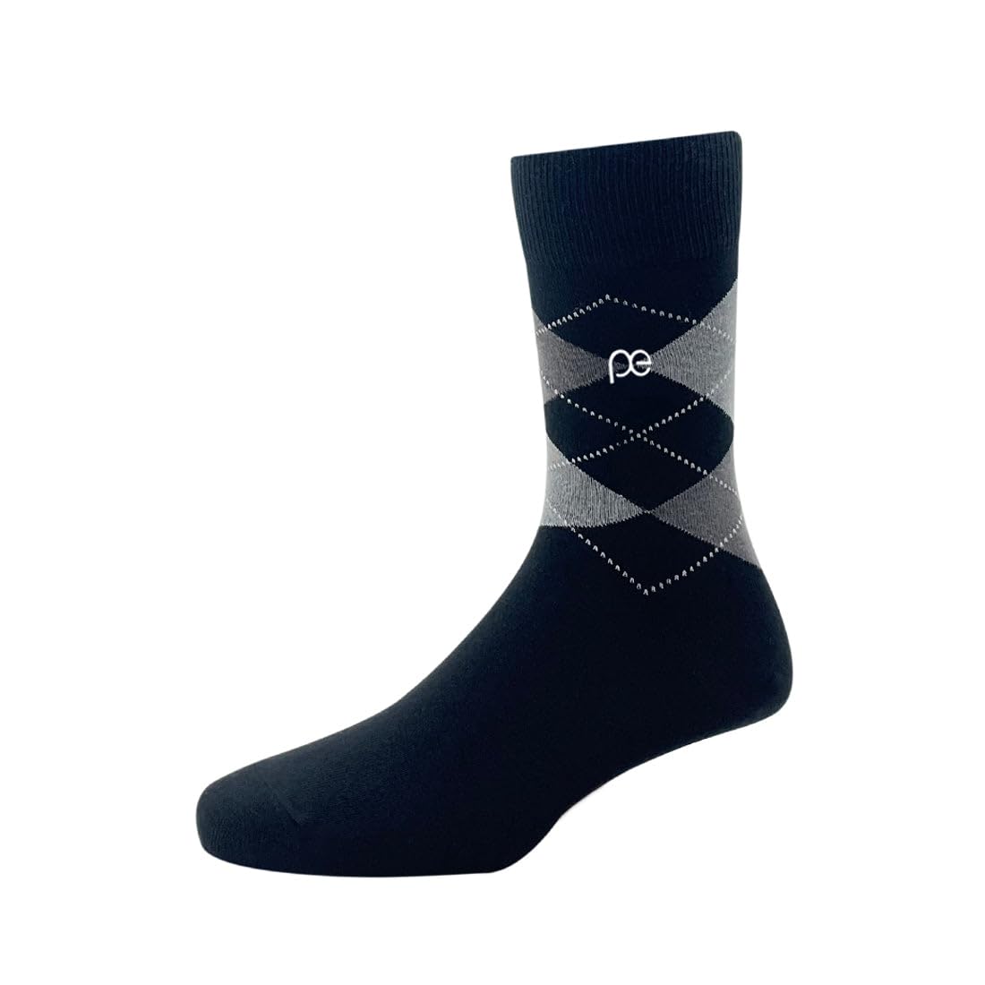 Peter England Men's Calf Length Cotton Socks (Pack of 3) Black, Dark Grey, Navy