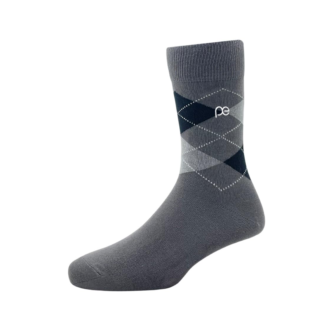 Peter England Men's Calf Length Cotton Socks (Pack of 3) Black, Dark Grey, Navy