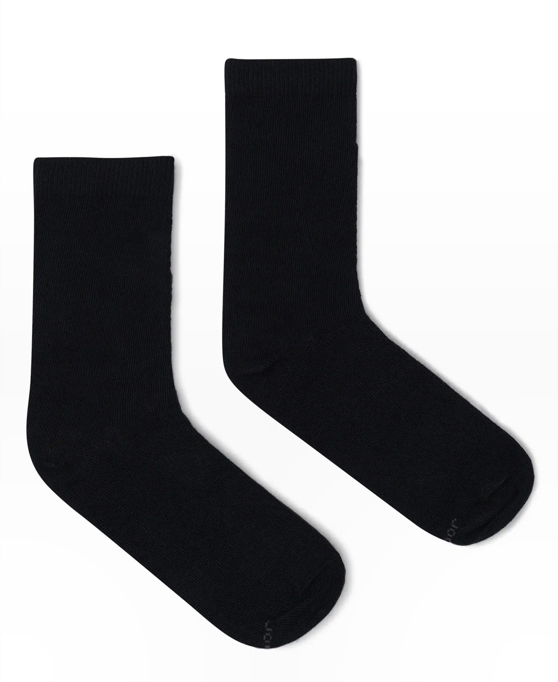 Jockey Kids Calf Length Cotton Socks 7800_Black_7-8 Yrs