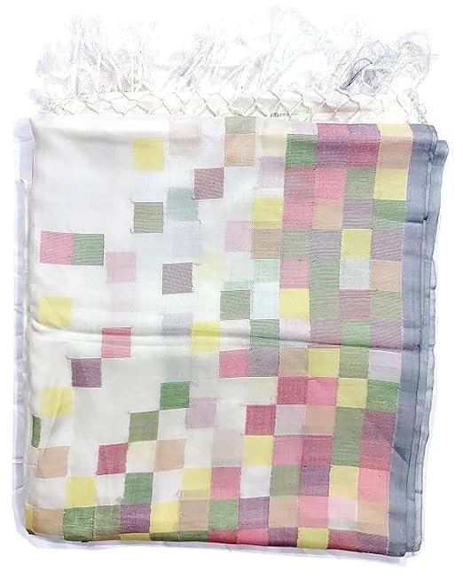 RKRIT Bengalore Silk and Pure Cotton Women's Handloom,White5