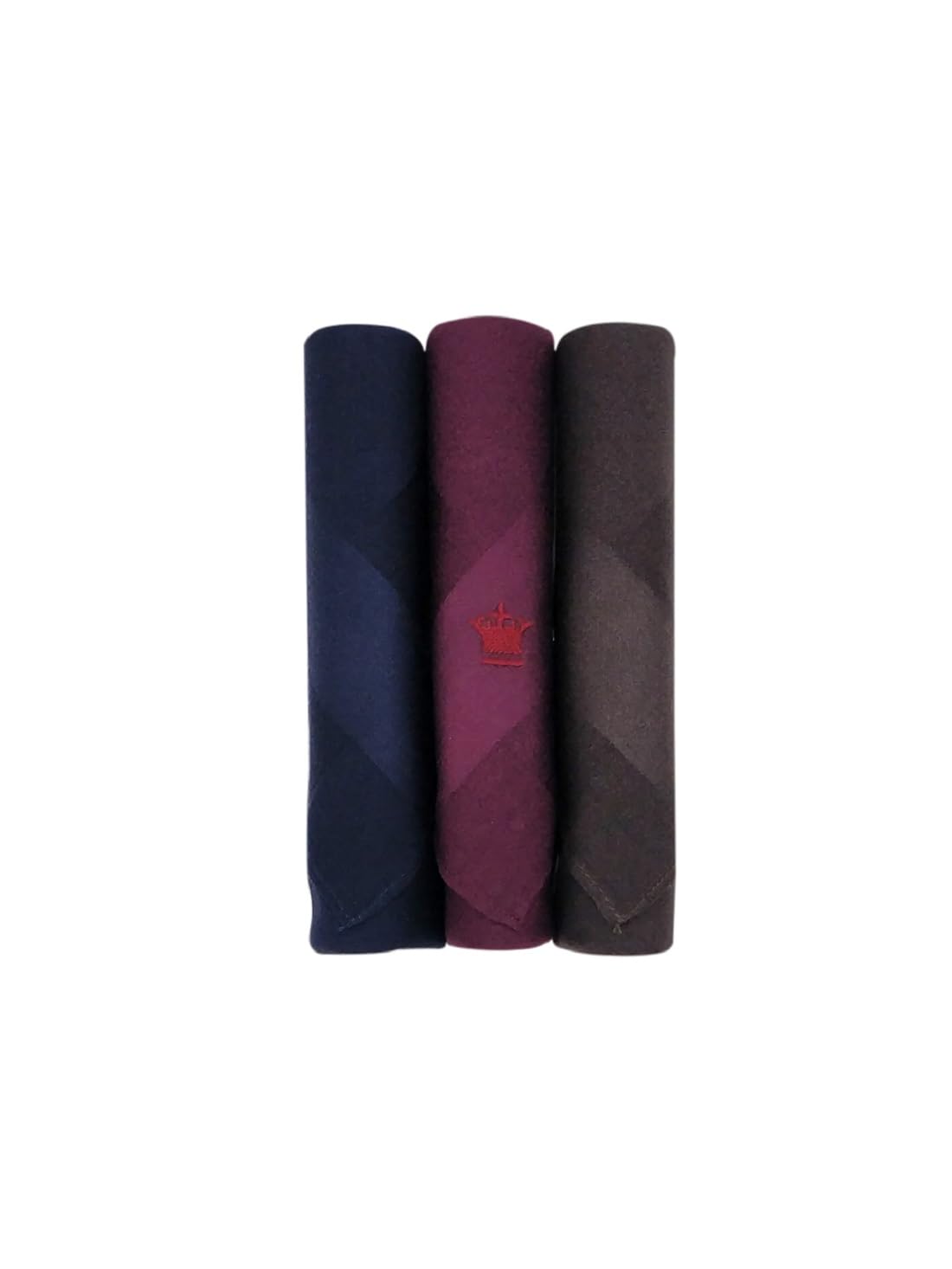 Louis Philippe Men's Cotton Dark Handkerchief (Pack of 3)