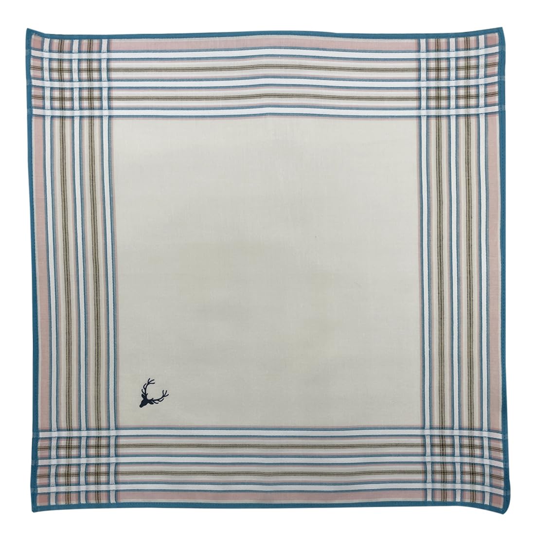 Allen Solly Women's Cotton Pastel Handkerchief (Pack of 3) - Sky Blue, Royal Blue, Brown