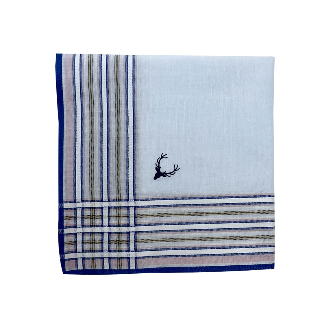 Allen Solly Women's Cotton Pastel Handkerchief (Pack of 3) - Sky Blue, Royal Blue, Brown