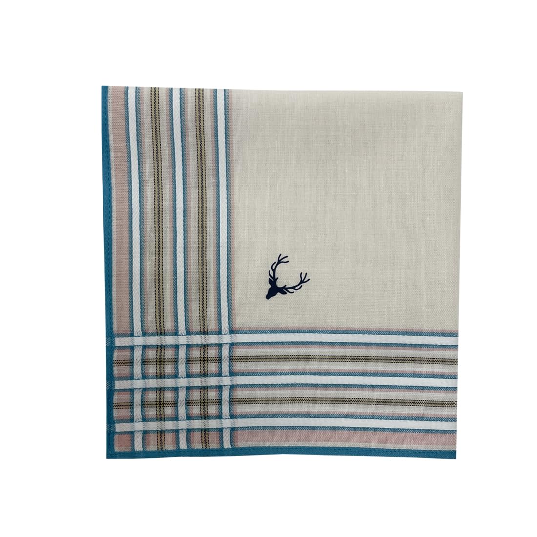 Allen Solly Women's Cotton Pastel Handkerchief (Pack of 3) - Sky Blue, Royal Blue, Brown