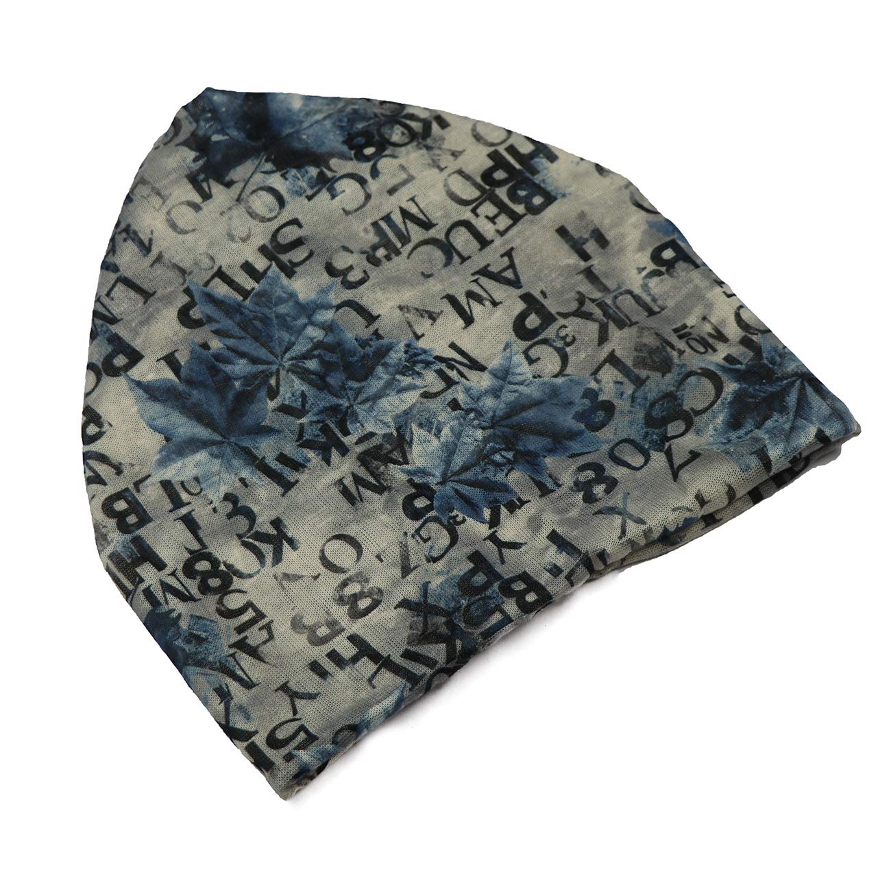 iSWEVEN Men's Women's Unisex Cotton Blended Slouchy Summer Skull Beanie Cap - Multicolor (7049A, Free Size)