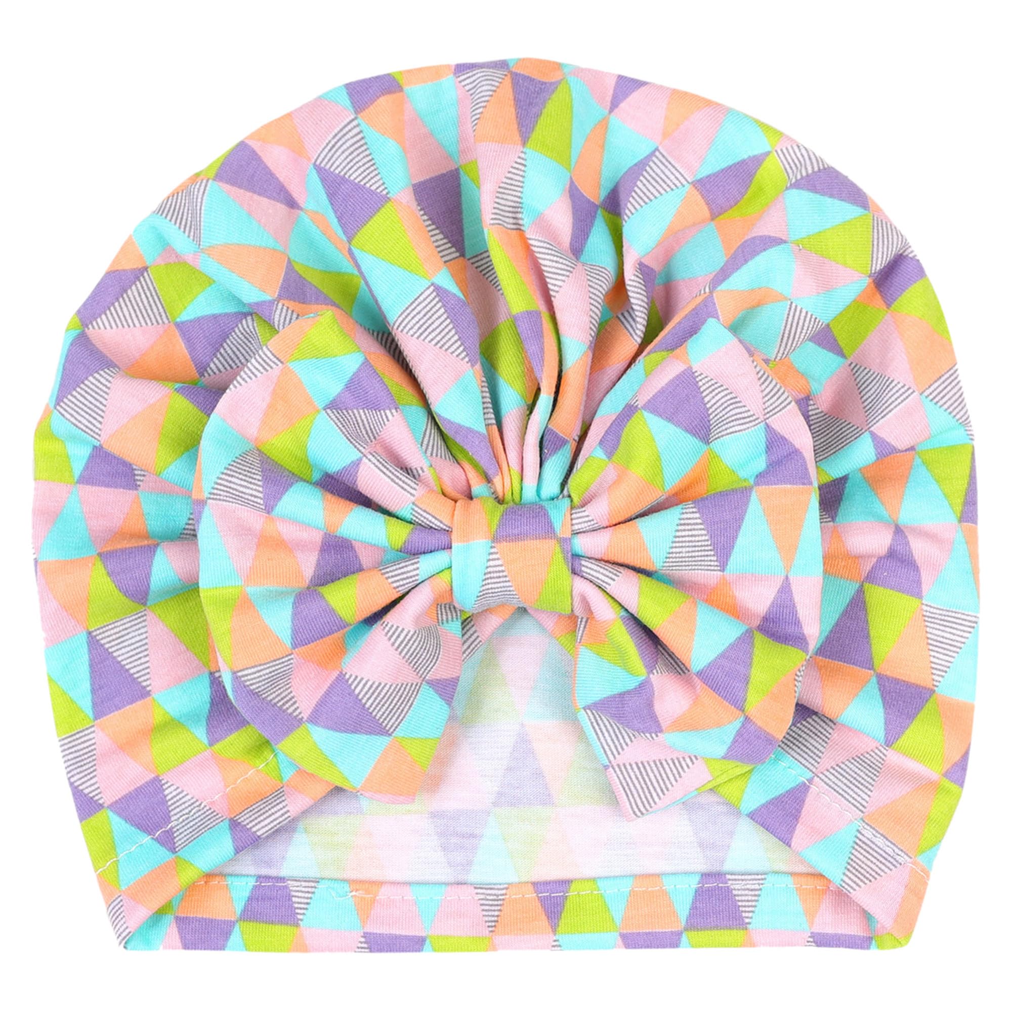 BabyMoon Beanie Floral Bow Baby Boy's & Girl's Cap Kids | Toddler Infant Hat |Multi Multicolour