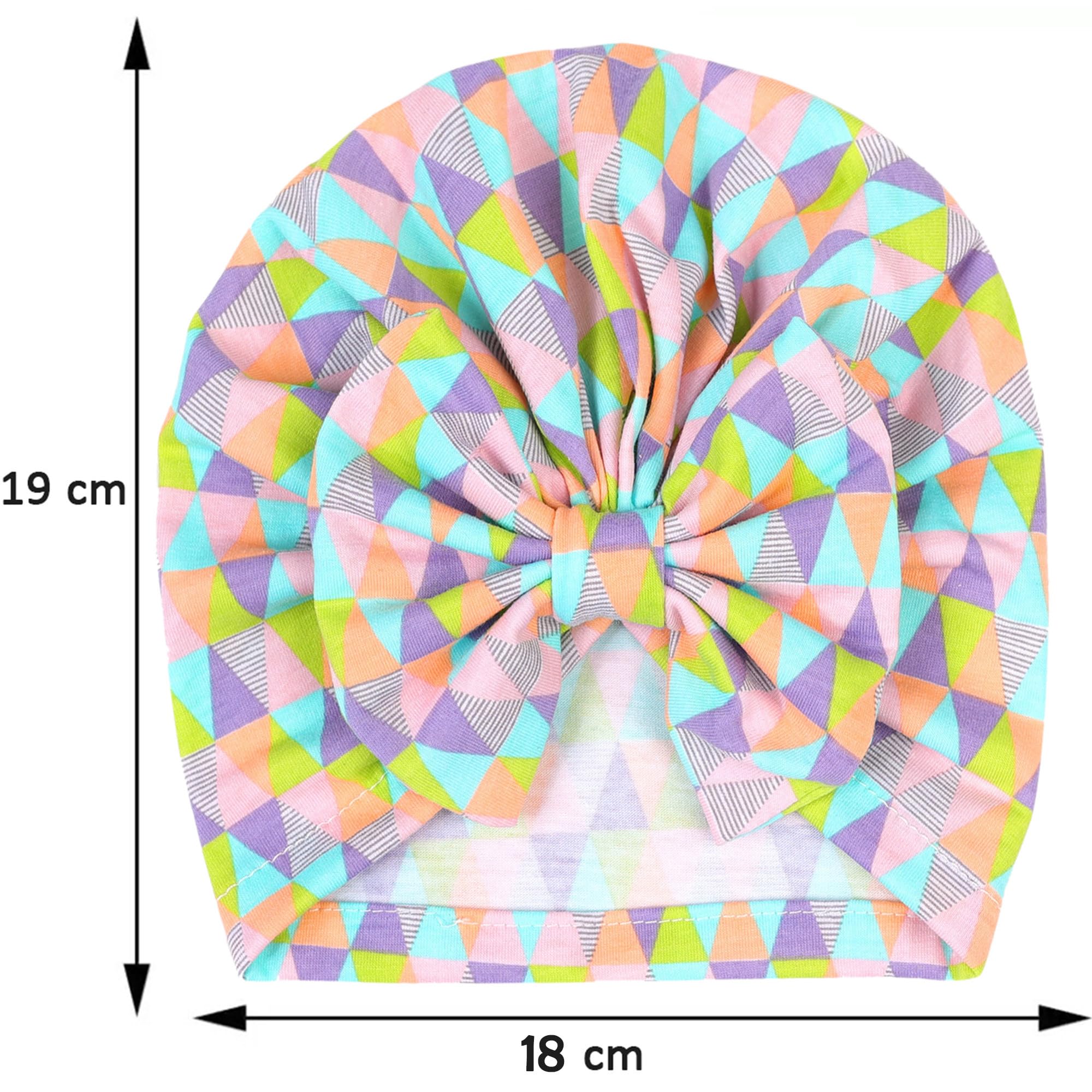 BabyMoon Beanie Floral Bow Baby Boy's & Girl's Cap Kids | Toddler Infant Hat |Multi Multicolour