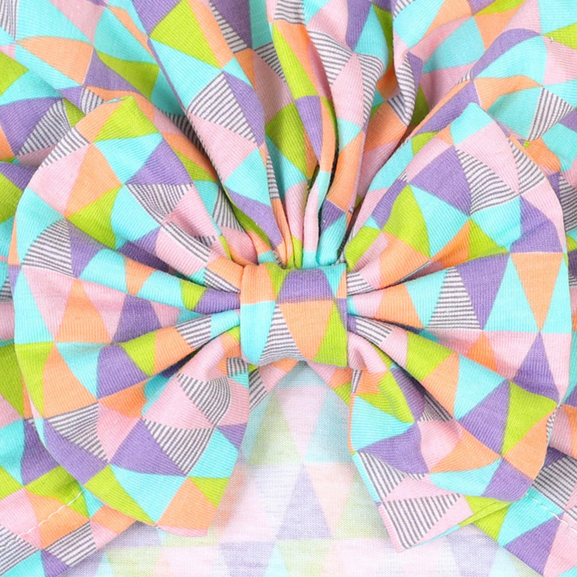 BabyMoon Beanie Floral Bow Baby Boy's & Girl's Cap Kids | Toddler Infant Hat |Multi Multicolour