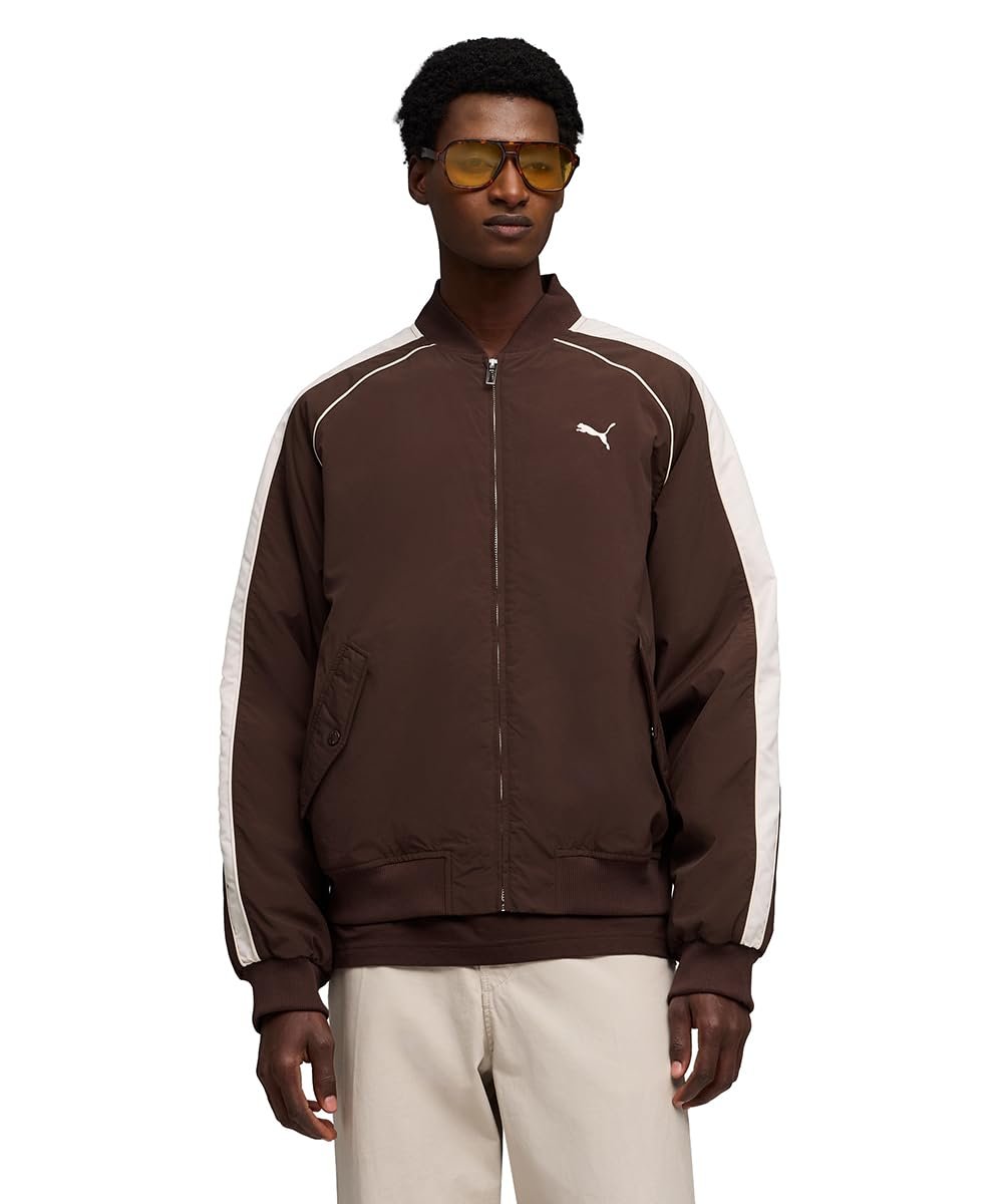 T7 Oversized Bomber Jacket | Chocolate Brown | M