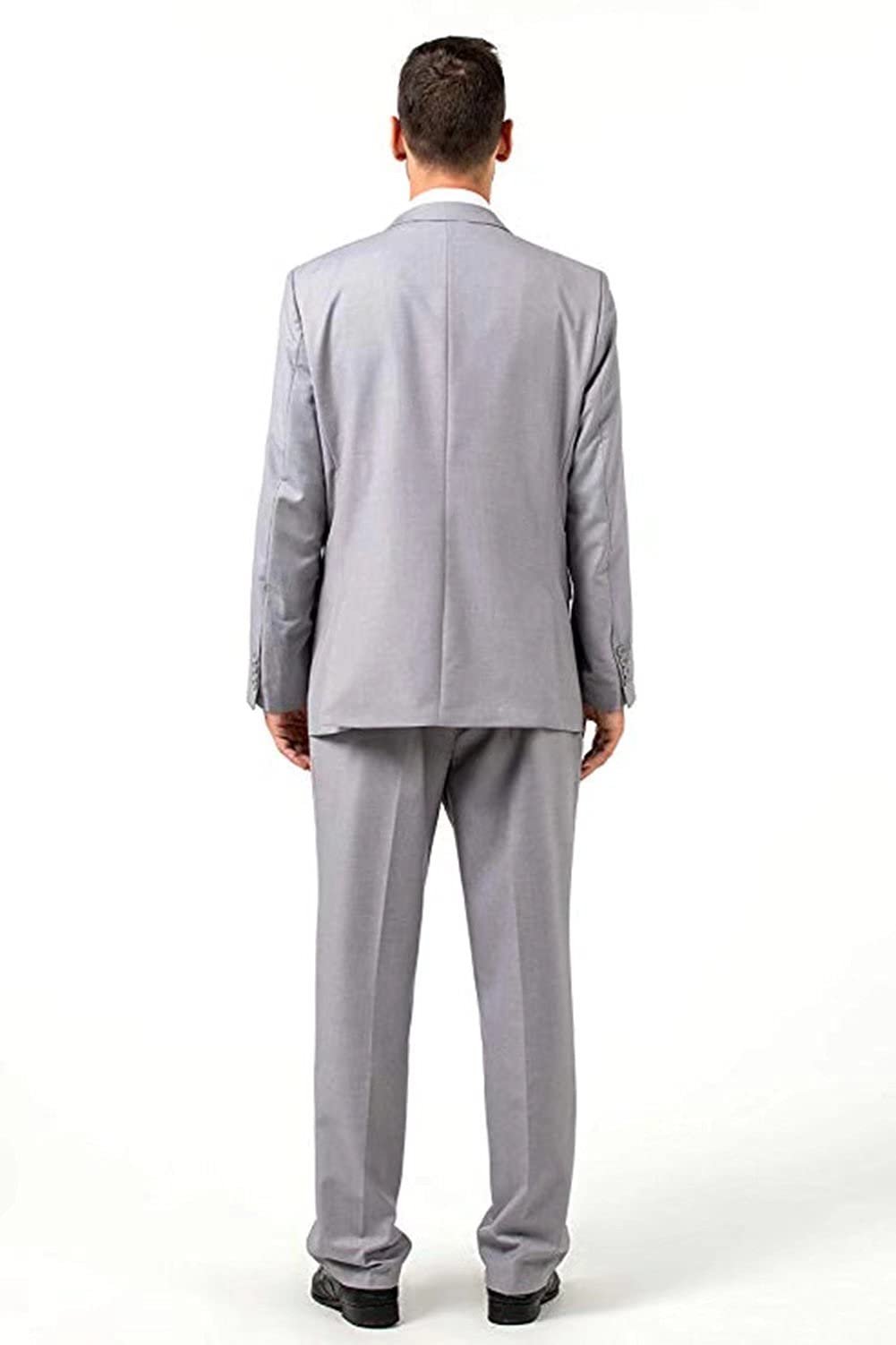 Men's 3-Piece Slim Fit Gray Suit Set, Chest44''/Waist38''