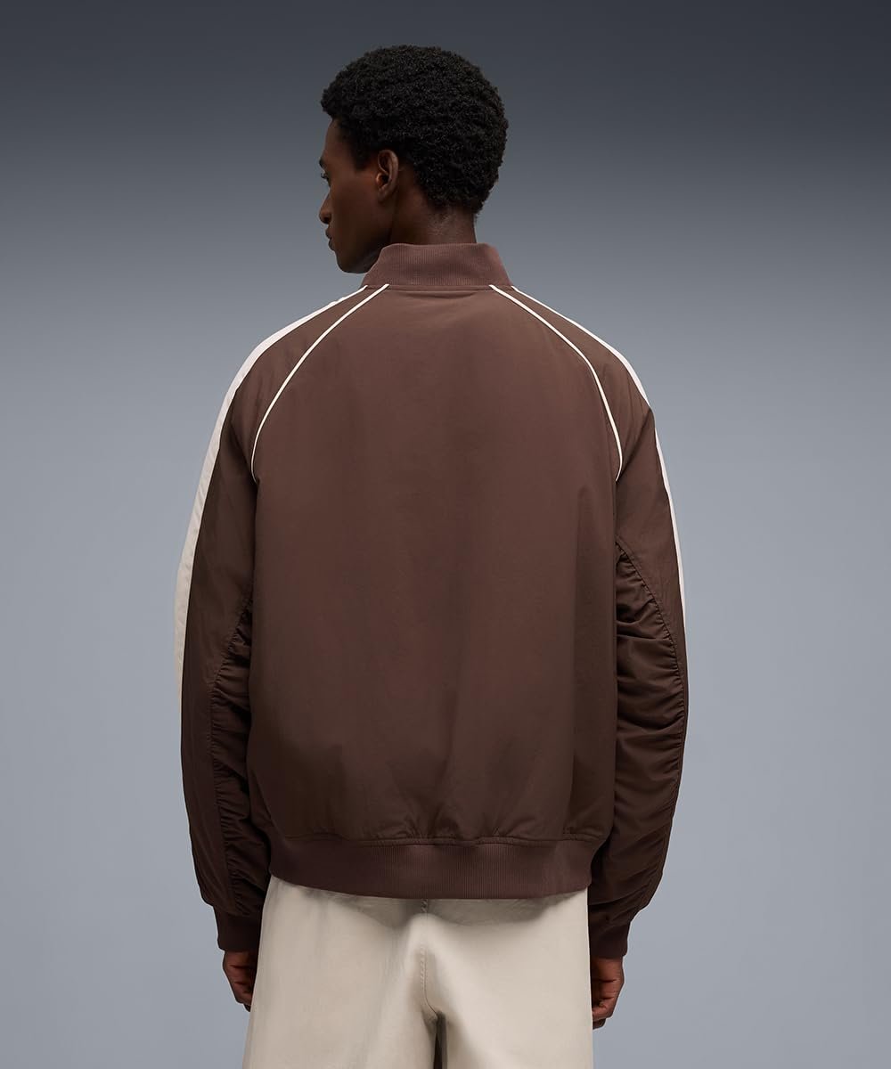 T7 Oversized Bomber Jacket | Chocolate Brown | M