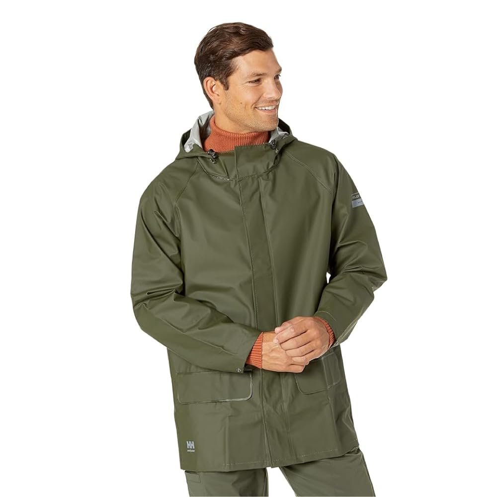 Workwear Men's Mandal Rain Jacket, Army Green, 5X-Large