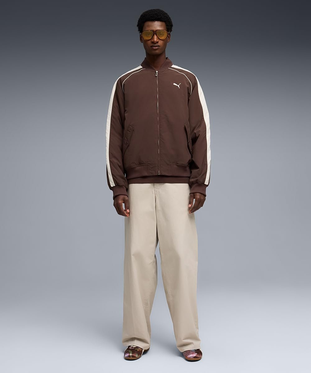 T7 Oversized Bomber Jacket | Chocolate Brown | M