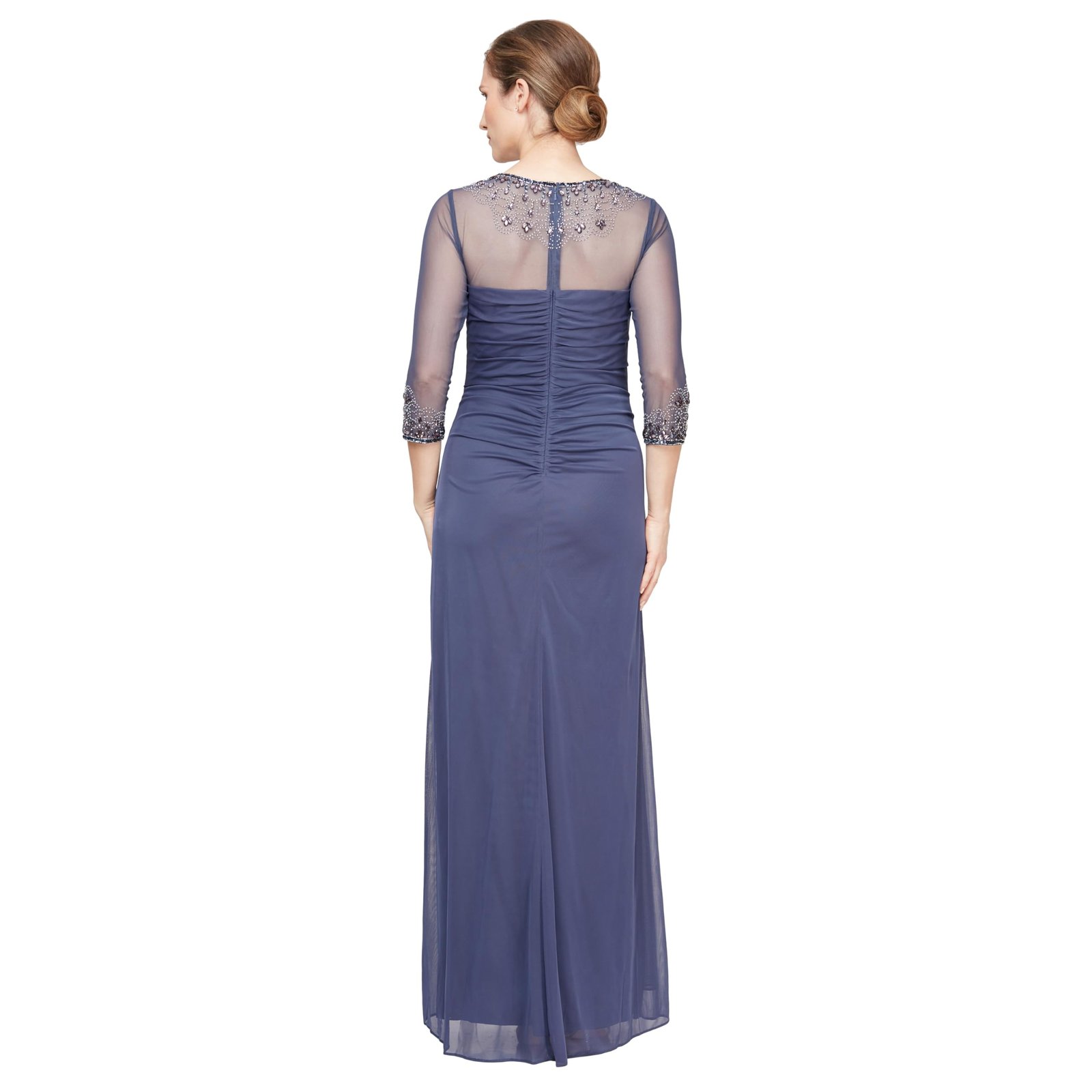 Women's Long A-Line Sweetheart Neck Dress (Petite and Regular Sizes), Violet, 6