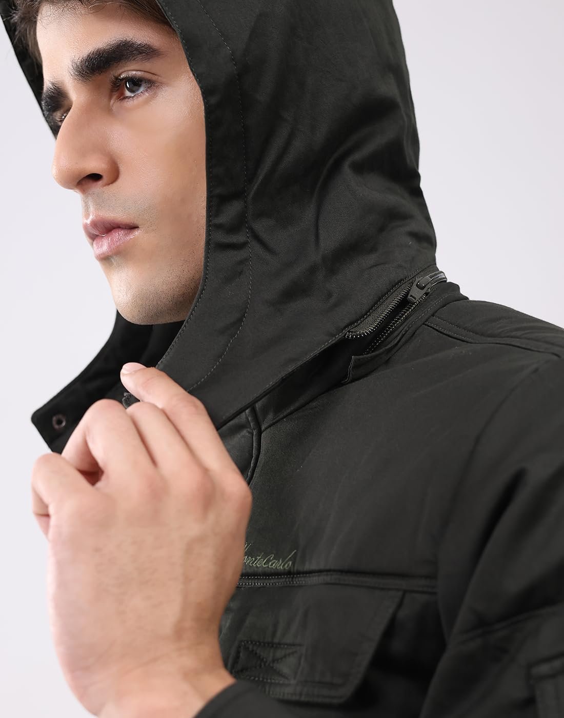 Men’s Regular Fit Solid Collared Neck Full Sleeve Winter Jacket | Soft Warm Fabric | Stylish Classic Winter Outerwear | Stylish Men’s Winter Jacket Green L (Pack Of 1)