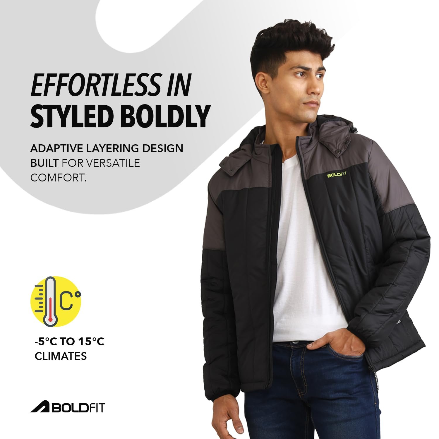 Jacket for Men Quilted Hooded Winter Jackets for Men & Boys Full Sleeve Mens Jacket Monsoon Jackets for Men All Weather Jacket for Men Wear Bomber Jacket for Men Jerkin for Men Padded Jacket S