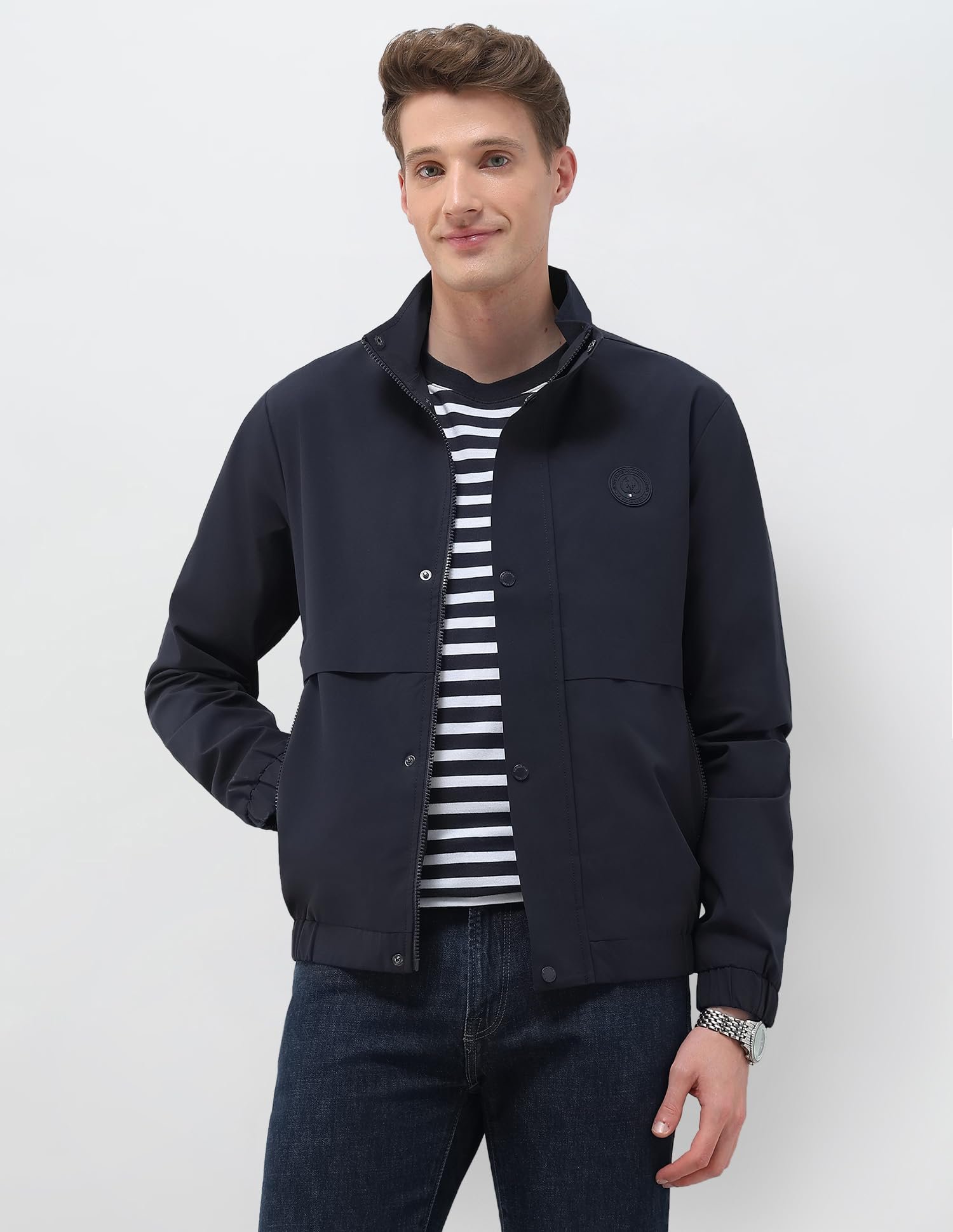Mens Transitional Jacket Full Sleeve Jackets (USJCKS020_NAVY)
