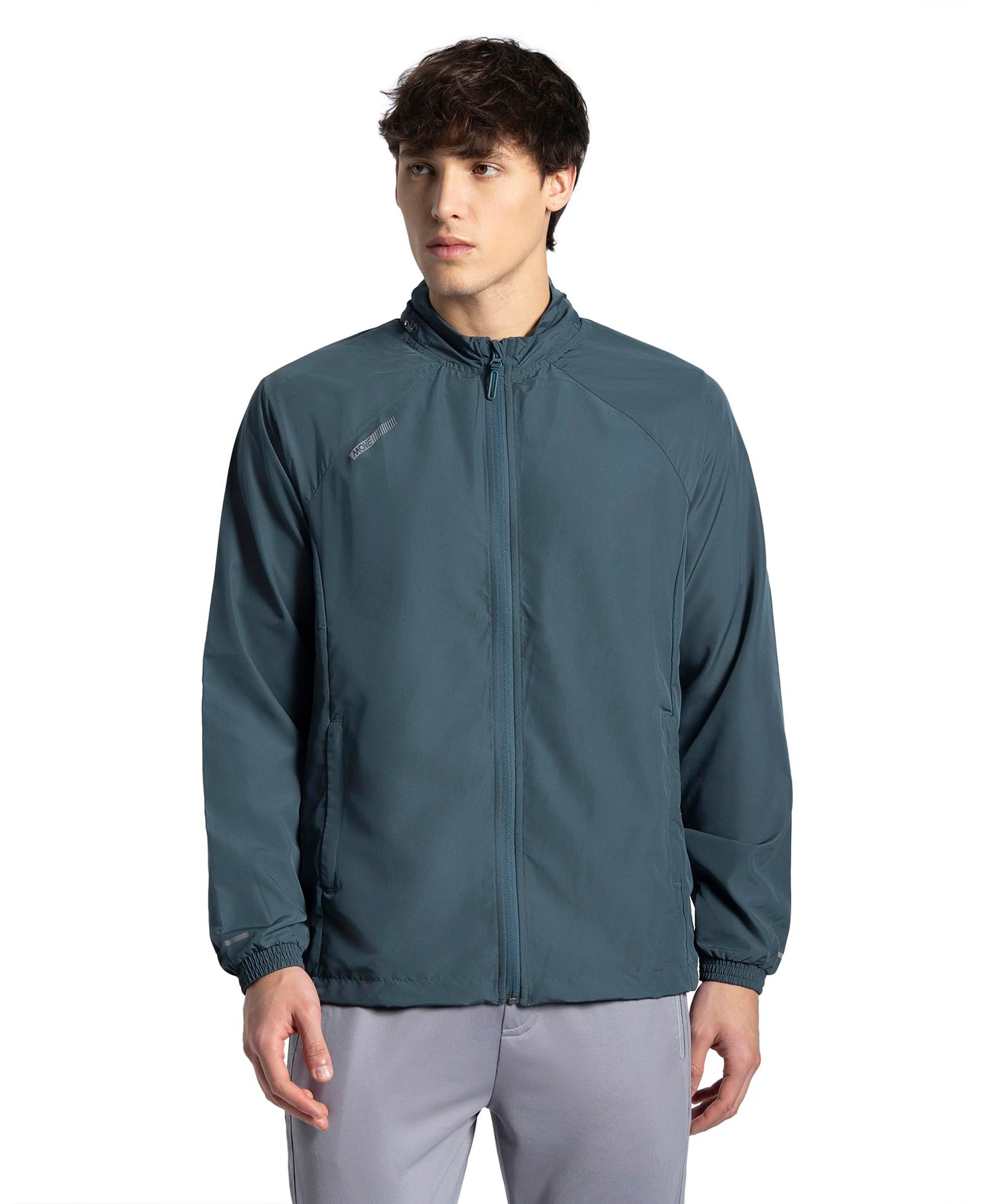 MV40 Men's Microfiber Fabric Water Resistant Convertible Hoodie Jacket_Mid Night Navy