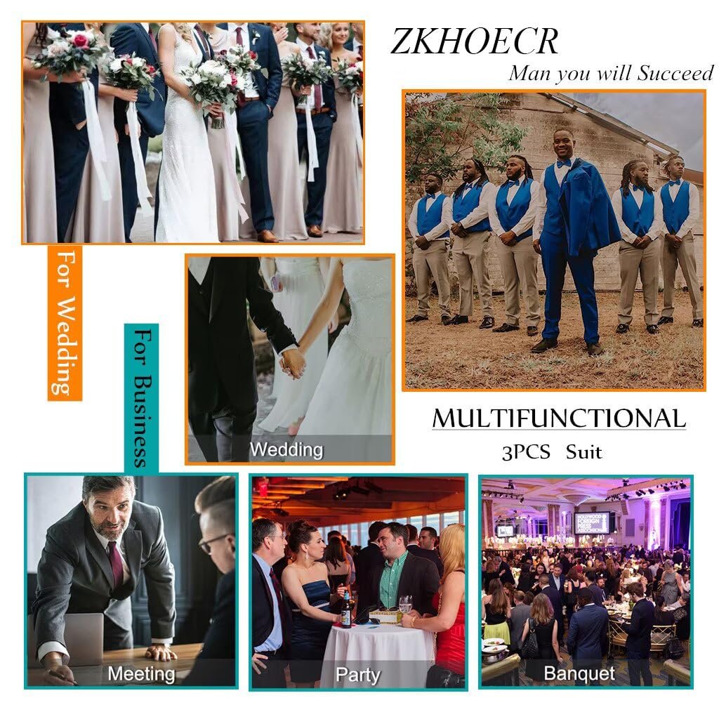 Men Suits Slim Fit 3 Piece Mint Green Business Wedding Suits Tuxedos Groomsmen Prom Blazer Jacket Vest Pants Men Suit Set S