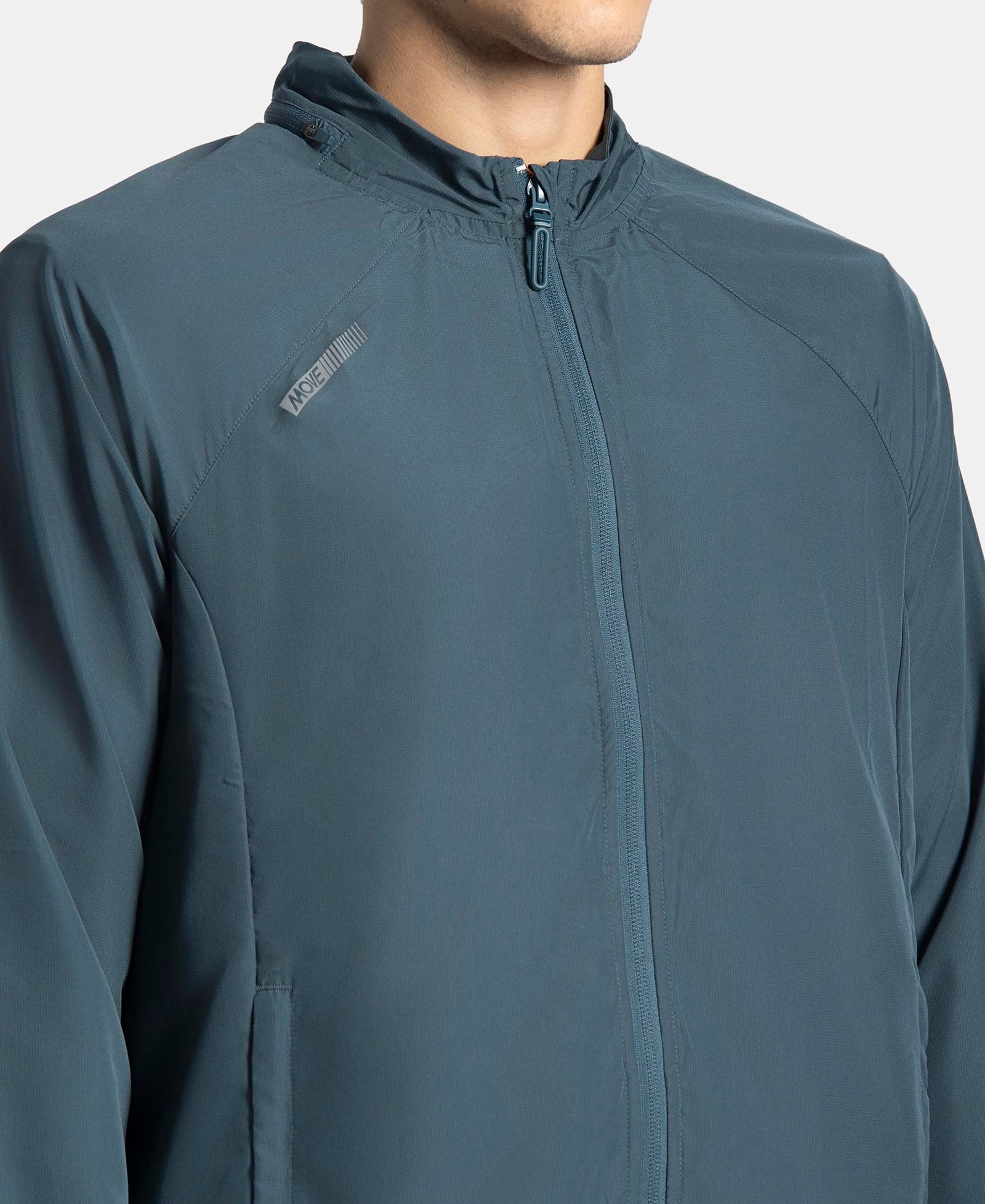 MV40 Men's Microfiber Fabric Water Resistant Convertible Hoodie Jacket_Mid Night Navy